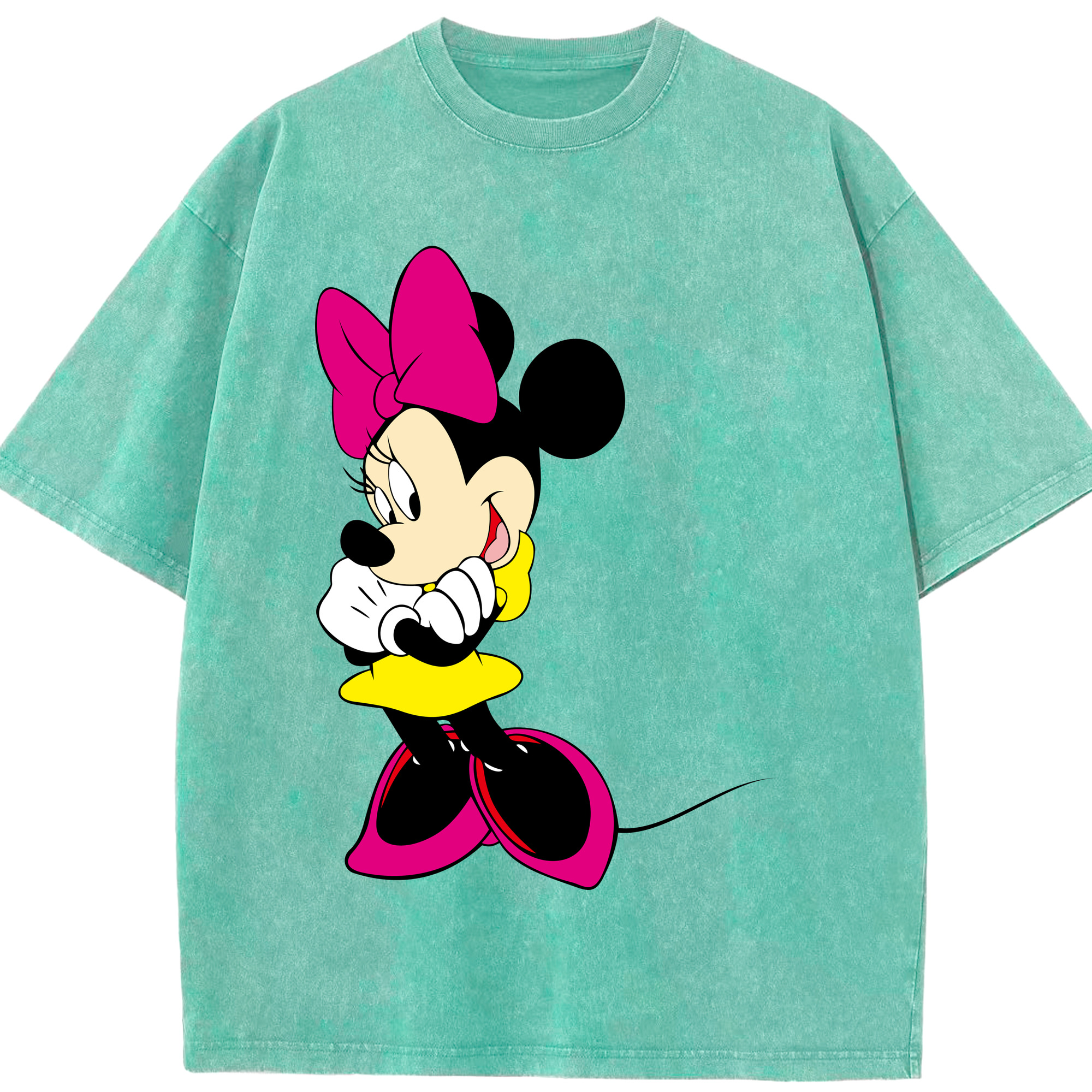 （画像用） ミッキーマウス Mickey Mouse 綿100% ヴィンテージ風 半袖Tシャツ（フロントプリント）